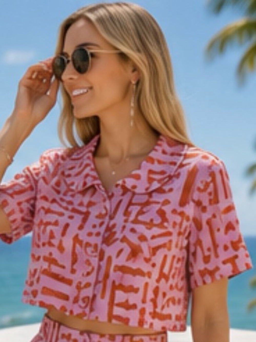 Anthropologie SELF CONTRAST 2 Pc Set Crop Top & Hi Waisted Pant Size XS NWT - Picture 10 of 10